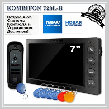 Комплект видеодомофона KOMBIFON 720L-B для дома