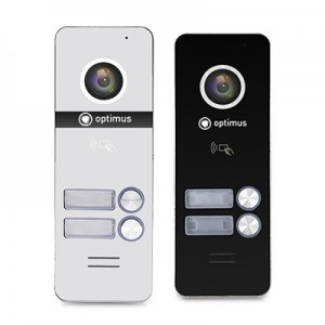 Вызывная видеопанель Optimus DSH-1080/2 на два абонента со встроенным считывателем карт, брелоков